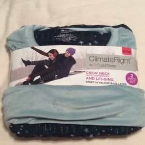 Cuddl Duds ClimateRight 2 pc Velour top/Leggings